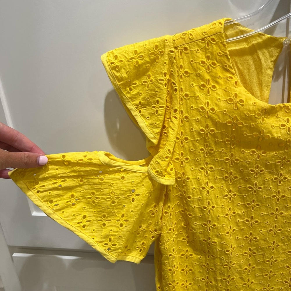 Endless Rose Ruffle Shoulder Eyelet Top - Picture 6 of 11